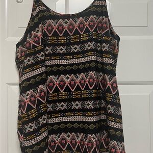 SHEIN Curve Multicolor Geometric Top with Adjustable straps size 2X